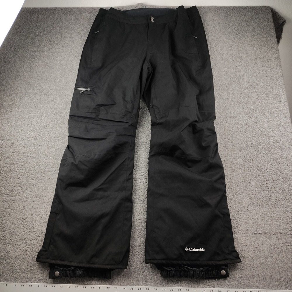 Columbia Snow Pants Mens XL Omni-Tech Heat Insulated Black Ski Snowboard